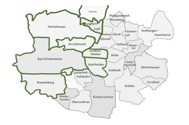 Kassel Einzugsgebiete